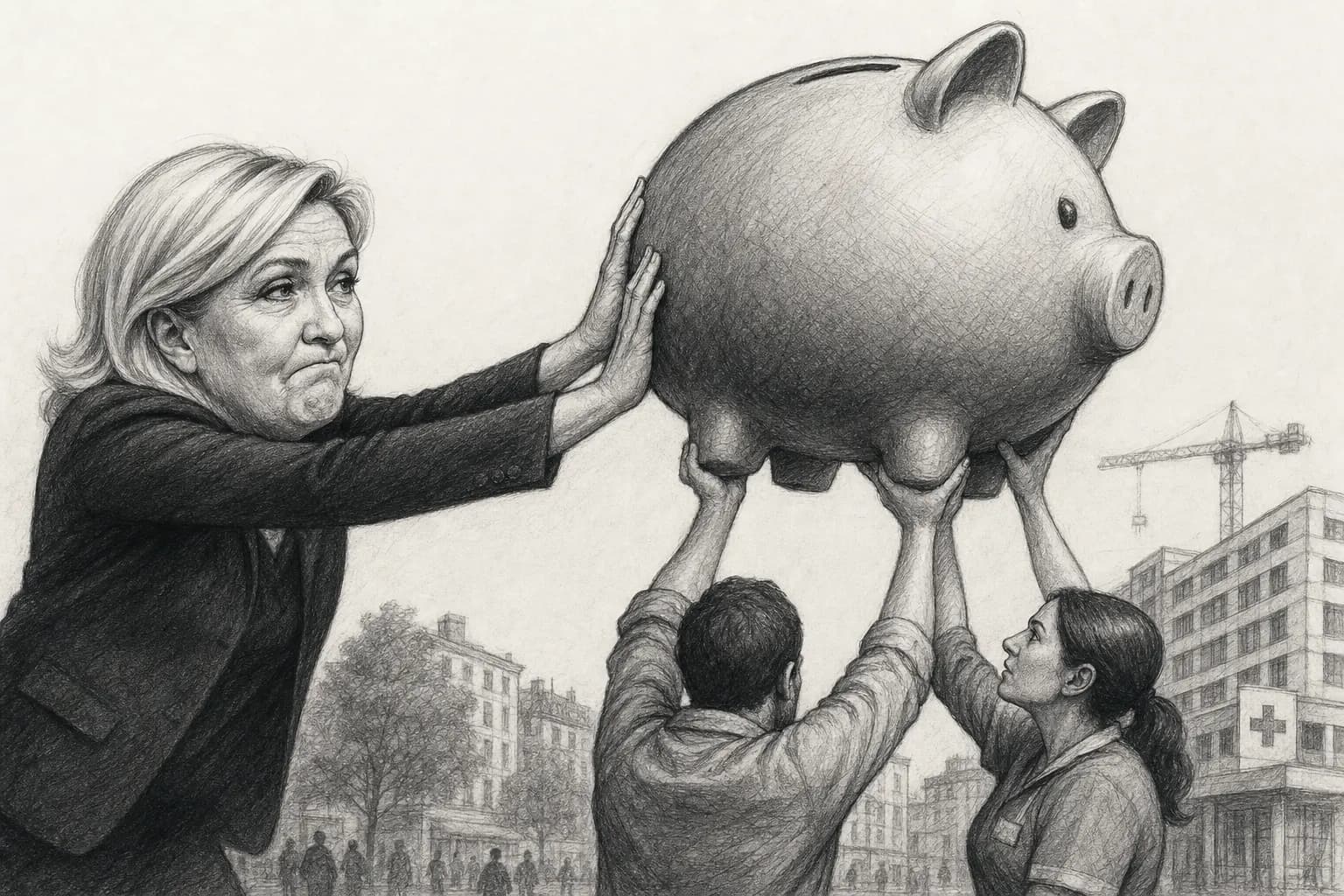 Marine Le Pen face aux chiffres du coût de l’immigration et de la protection sociale.